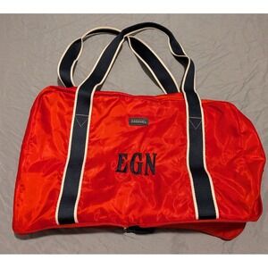 Paravel Fold Up Travel Backpack Red Lightweight Packable Nylon Bag EGN Custom